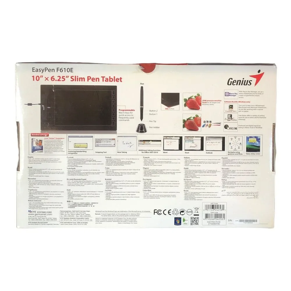 Genius G-pen F350‎ ultra slim portable tablet Brand New Open Box